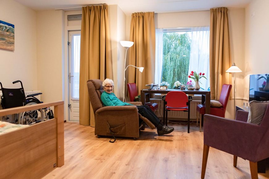 Een woon-/ slaapkamer van Sydehem